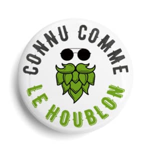 Badge bière Connu comme le houblon