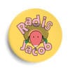 Badge Radis Jacob personnalisé - vegan