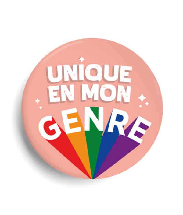 badge personnalisé unique en mon genre LGBT